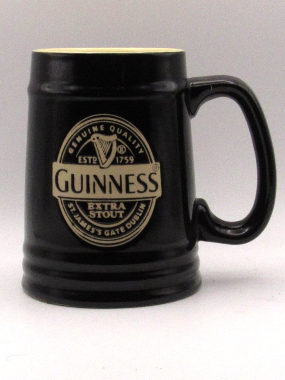 Guinness Black and Tan Etched Mug Excellent Condition